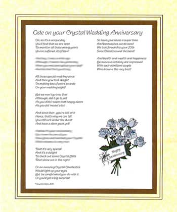 Ode on Your Crystal Wedding Anniversary