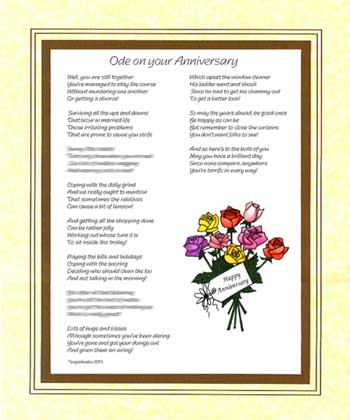 Ode on Your Wedding Anniversary