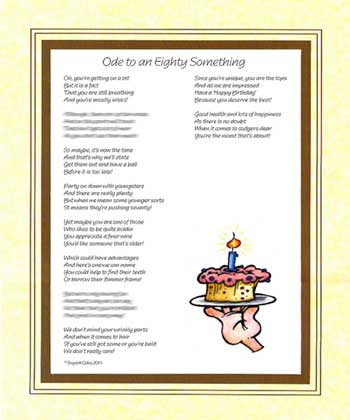 Ode to an Eighty Something