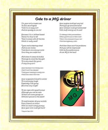 Ode to a MG Driver