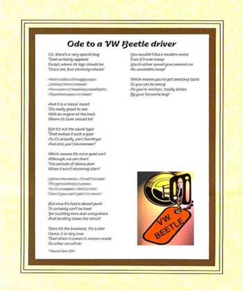 Ode to a VW Beetle Driver