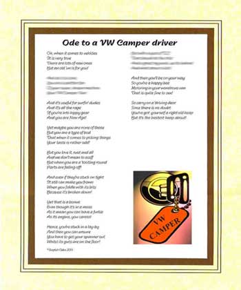 Ode to a VW Camper Driver