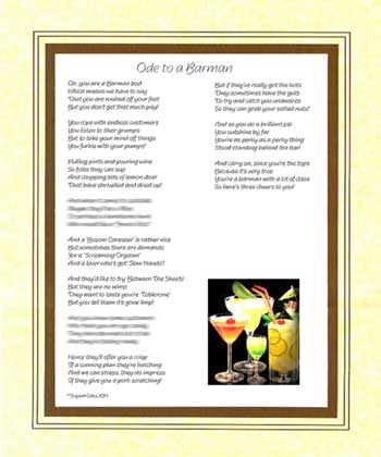 Ode to a Barman