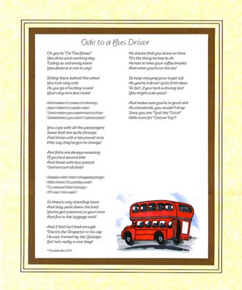 Ode to a Bus Driver