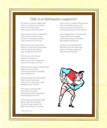 Ode to a Harlequins Supporter