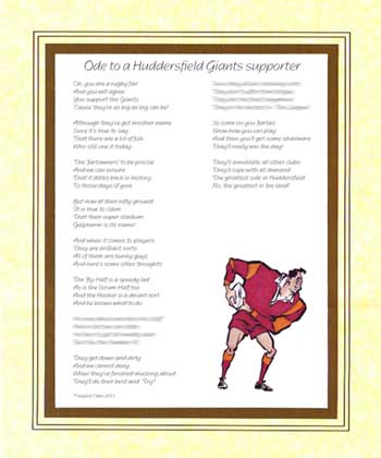 Ode to a Huddersfield Giants Supporter