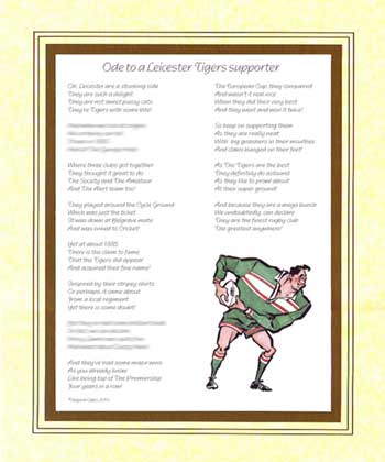Ode to a Leicester Tigers Supporter
