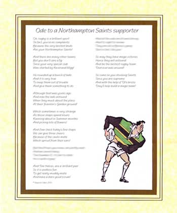 Ode to a Northampton Saints Supporter