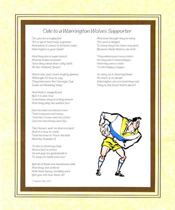 Ode to a Warrington Wolves Supporter