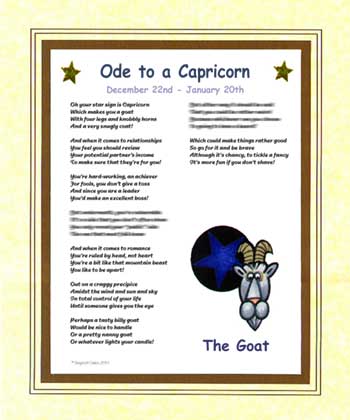 Ode to a Capricorn