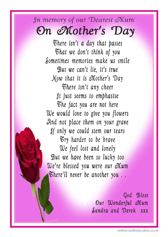 Our Dearest Mum on Mothers Day